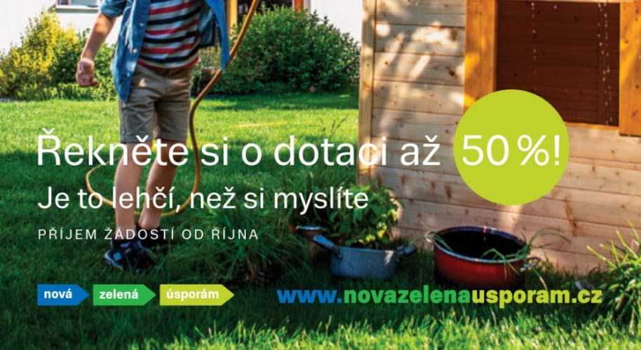Nová zelená úsporám – dotace až 50 %